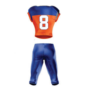 Wholesale High Grade 100% Polyester American Football Uniform Sets Custom Logo Sublimated Print Plus Size Adult Club Team 300g - Product Image 2