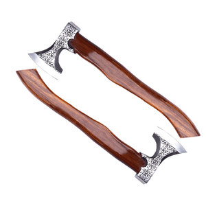 Handmade <b>Axe</b> Carbon Steel Blade Wood <b>Handle</b> With Leather Sheath Outdoor <b>Axe</b> Custom <b>Axe</b> - Product Image 6