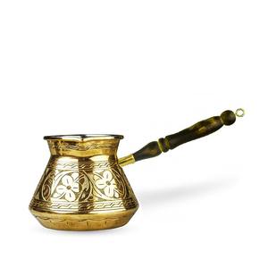 Copper Bull Cafetera de Cobre Sólido Martillado Turca Griega Árabe para Estufa, Cezve Ibrik Briki con Mango de Madera - Product Image 4