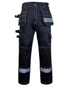 Wholesale Industrial <b>Cargo</b> <b>Work</b> <b>Pants</b> Men's High Visibility Reflective Safety Breathable Sustainable Polyester Multi-Pocket - Product Image 3