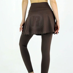 Leggings de Yoga Casuales de Nuevo Estilo Hechos a Medida, 2 en 1, Tejidos en Poliéster y Algodón, Transpirables, Color Personalizado - Product Image 3