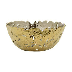 High-End Aluminum Decorative Serving Bowl Fresh Style with Artistic Finish for Hotels Restaurants and Home Use-MOQ 50pcs - Product Image 1