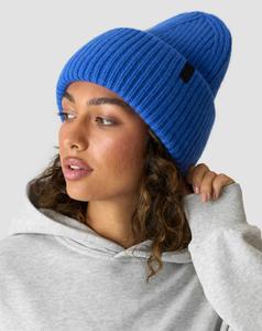 Bonnet en laine décontracté pour homme, bleu roi uni, avec revers, chaud, respirant et imperméable, pour l'extérieur, personnalisable, en promotion - Product Image 3
