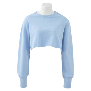 Solid Color Simple Plain Sweatshirts Women's Crop <b>Top</b> <b>Sweat</b> Shirts Best Winter Fashion Women Sweatshirts Cotton Professional - Product Image 4