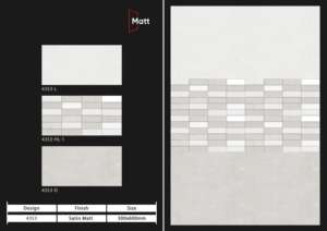 Carreaux de céramique mats polyvalents 30x60 cm, idéaux pour les applications résidentielles où la praticité rencontre le style contemporain doux. - Product Image 4