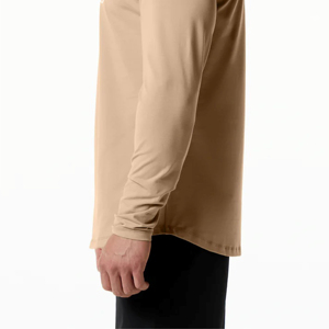 T-shirt décontracté à manches longues pour homme de haute qualité, surdimensionné et respirant, 100 % coton, chemises à manches longues écologiques et respirantes - Product Image 2
