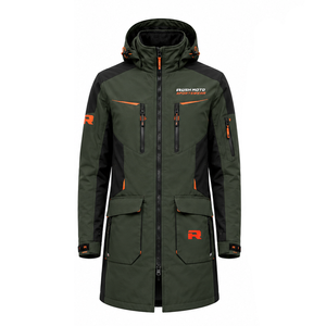 Parkas à capuche légers en toile, vestes longues confortables, manteaux d'hiver décontractés pour hommes, vêtements d'extérieur en gros - Product Image 6