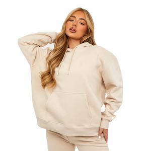 Hoodies courts en coton personnalisés style coréen avec fermeture éclair pour femme, décontractés, tricotés, couleur unie, vente en gros - Product Image 6