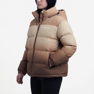 Chaqueta Acolchada con Capucha para Mujer, Diseño Color Block, Relleno de Poliéster, Abrigo Cálido de Invierno, Manga Larga, Largo Regular - Product Image 2