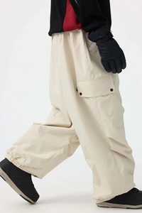 Pantalon de ski unisexe grande taille ample pour l'hiver - Pantalon de neige imperméable Tex avec plusieurs poches pour le snowboard, la randonnée et les activités de plein air - Product Image 4
