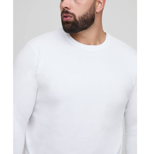 เสื้อยืดออกกำลังกายแขนยาวผู้ชาย ODM แห้งเร็ว กระชับรูปทรง เหมาะสำหรับเล่นกีฬา วิ่ง ออกกำลังกายในฤดูใบไม้ร่วง ดีไซน์เรียบง่าย คอทรงโอ - Product Image 5