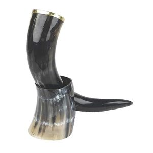Natural Viking Drinking Horn Polished Organic Material Horn Decor Antique Style for <b>Home</b> Wedding Event Decor - Product Image 3