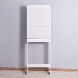 Moderno armadio di stoccaggio in legno bianco sopra la toilette Saver organizzazione per il bagno di uso domestico - Product Image 2