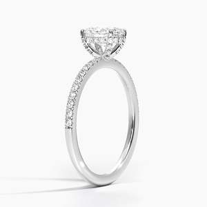 BOJ <b>Ring</b> 095 Oval Cut 925 <b>Silver</b> Halo Stone Prong Setting <b>Solitaire</b> Diamond <b>Ring</b> 2ct D Color VVS1 Moissanite GRA Certified - Product Image 2