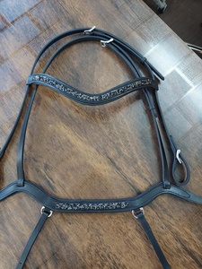 Fajas de cuero islandesa, negro, cristal de roca, plata, negro, FROB internacional - Product Image 4