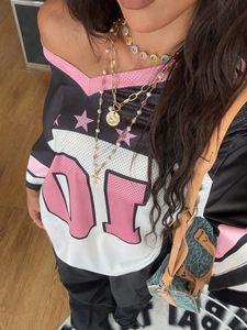 Camiseta deportiva de malla con cuello en V y manga corta para verano, talla grande, para hombre y mujer - Product Image 4