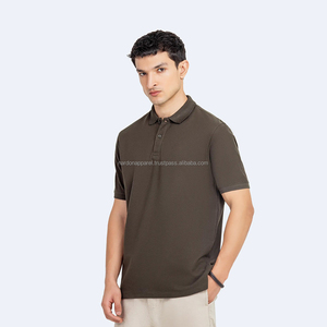 Nardon Apparel Polo de punto para hombre Camisa de punto ahuecada Polo de manga corta de punto con textura - Product Image 3