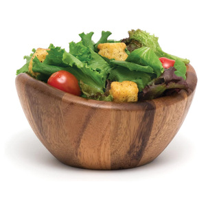 Ensaladera de madera de acacia personalizada, cuenco grande de madera con pinzas para servir comida, accesorio ideal para mesa de comedor a un precio asequible - Product Image 4