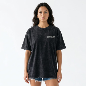 Oversized Streetwear Logo Embroidery Acid Washed T <b>Shirt</b> <b>Women</b> Vintage T-<b>shirts</b> <b>Loose</b> Fit Plus Size T-<b>Shirt</b> <b>For</b> <b>Women</b> - Product Image 4