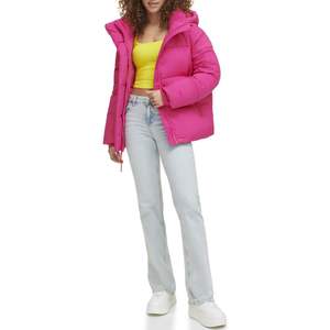 2026 <b>Top</b> Trendy Oversized Hooded Women's Puffer Jackets Lightweight Fabric Winter Down Quilted Outerwear Ladies <b>Bubble</b> Jackets - Product Image 4
