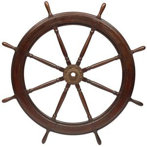 Porte-bougie en forme de roue de bateau en bois écologique de qualité supérieure |   Travaux en bois de qualité faits à la main |   Décoration murale nautique avec bougie parfumée | - Product Image 2