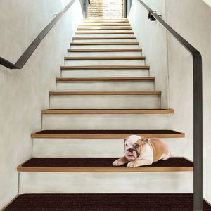 15 marches d'escalier antidérapantes en tapis doux, style bois, 30 x 8 pouces - Product Image 6