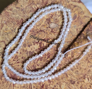 Perles rondes en zircone cubique transparente – CZ facetté de 2,50 mm pour la fabrication de bijoux (fil de 16 pouces) - Product Image 3