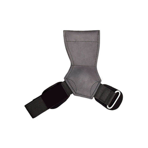 Poignée de musculation réglable en cuir robuste avec sangle de poignet et protection renforcée de la paume pour un ajustement confortable - Product Image 3