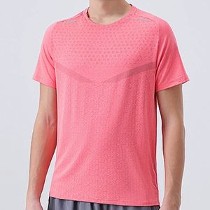 Camiseta Informal Sólida para Hombre, Poliéster/Algodón, Logotipo Frontal Personalizado, Impresión Personalizada, Manga Corta, Secado Rápido, Transpirable, para Gimnasio y Deportes - Product Image 5