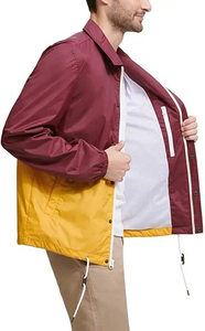 เสื้อแจ็คเก็ตโค้ชกันลมสำหรับผู้ชาย แบบ Color Blocking น้ำหนักเบา ระบายอากาศได้ดี สวมใส่สบายๆ เหมาะสำหรับฤดูใบไม้ร่วง ทรงปกติ - Product Image 2