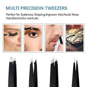Juego de 4 Pinzas - Pinzas Profesionales de Acero Inoxidable para Hombres y Mujeres, Pinzas de Precisión para Cejas - Product Image 3