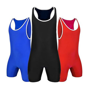 Traje de lucha libre para hombre, uniforme profesional de una pieza para hombres adultos, traje deportivo elástico y transpirable - Product Image 1