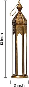 Lanterne décorative en métal style antique, best-seller, pour la maison, le jardin, les mariages, les festivals, utilisation intérieure et extérieure - Product Image 2