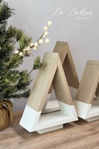 Décoration murale en forme de sapin de Noël en bois de style moderne faite à la main, écologique, taille personnalisable - Product Image 6