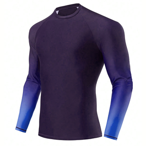 Quick Dry Breathable Mens Long Sleeve <b>Compression</b> Rash Guard Custom Logo Athletic Training <b>Shirt</b> OEM ODM Wholesale UPF50+ - Product Image 4