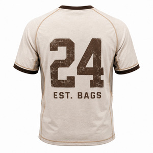 Camiseta de Torneo Personalizada Estilo Vintage para Hombre, Mezcla de Algodón y Poliéster 220GSM, con Logotipo Estampado y Parche - Product Image 3