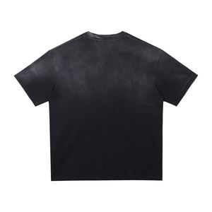 Camiseta de hombre con efecto desgastado y lavado ácido, estilo retro urbano, tejida, 100% algodón, fibra de bambú, personalizada con serigrafía, manga corta - Product Image 2