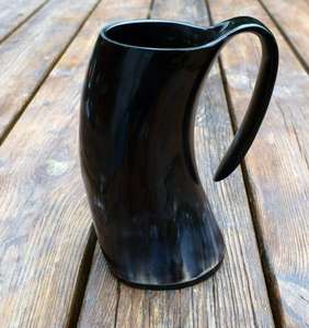 Coupe en corne de buffle polie de style viking - Product Image 4