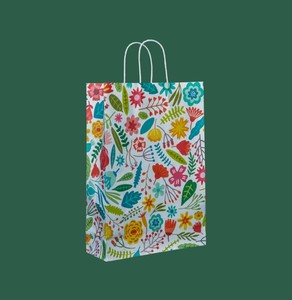 Bolsa de Papel Ecológica de Fibra de Algodón Reciclado con Asa Retorcida de Textura Natural para Regalos Corporativos Sostenibles y Suministros para Eventos - Product Image 5