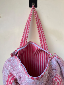 Bolso Tote Bohemio Acolchado de Color Sólido, Ligero, de Gran Capacidad, de Algodón, para Mujer, para Todas las Temporadas, Vertex - Product Image 4