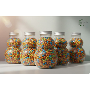 Bouteille en plastique PET de 500 ml en forme de gourde avec bouchon à vis en aluminium, emballage de boissons OEM du Vietnam pour thé au lait, jus, café - Product Image 3