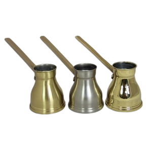 Cafetera Turca, Griega y Árabe de Latón Grabado, Cafetera para Estufa, Cezve, Ibrik, Briki con Mango de Madera - Product Image 5