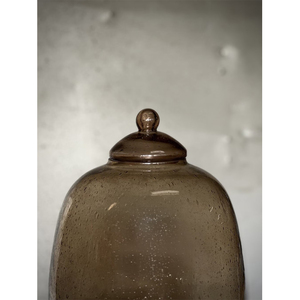 <b>Large</b> Capacity Glass <b>Jar</b> with Lid in Green Bubble Glass for Food Storage, Snacks, and Gifts - Product Image 1