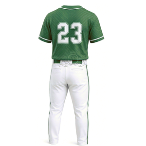 Maillot de baseball pour homme avec numéro 23 imprimé, pantalon vert et blanc, manches courtes, coupe classique, vêtements toutes saisons - Product Image 2