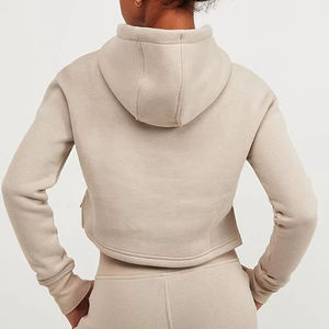 OEM 2025 Spring Jogger <b>Jumpers</b> Gym Custom Workout 2 Piece Women Set Crop Top Oversize Hoodie Women Sweatshirt Sets - Product Image 4