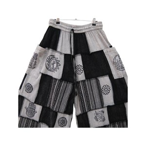 Pantalon Palazzo en Rayonne Patchwork Super Vente Jaiftextiles 100% Rayonne Personnalisé Doux Style Pêcheur Unisexe Bureau Été - Product Image 4
