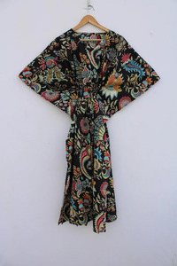 Vestido Kaftán Informal de Verano con Estampado Floral Tropical, sin Mangas, de Algodón, para Mujer, Ropa de Playa, Estilo Asia Pacífico - Product Image 2