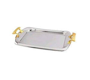 Hot Sale Modern Handmade Durable Stainless Steel Rectangle Serving Tray Wine Glass Handcrafted <b>Metal</b> - Product Image 2