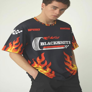 Camiseta de Verano de Moda, 230 g/m², 100% Lavado Ácido, Hombros Descubiertos, Manga Tres Cuartos, Estilo Vintage Urbano - Product Image 1