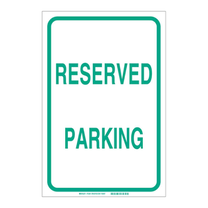 Panneau de signalisation de stationnement réservé Brady, 18 po (H) x 12 po (L), pour l'identification des zones de stationnement extérieures - Product Image 3